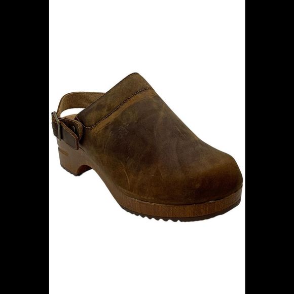 White Mountain Women's Being Slingback Clog Leather/Brown - Medium - Picture 1 of 3